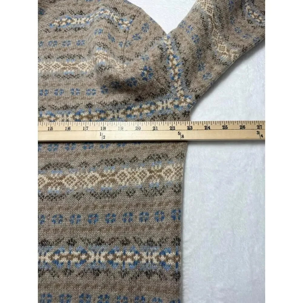 J.Crew Sweater Men's L Multicolor Fair Isle Nordic‎ Crew Pullover
